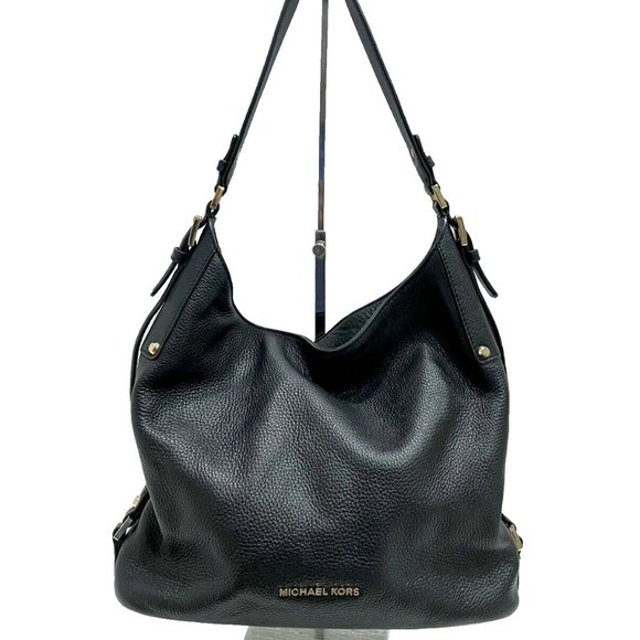Michael Kors Handbags - Michael Kors BEDFORD Blk Pebbled Leather Hobo - MINT!